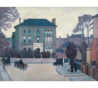 PMEFGJDPE Famous Painting Pictures Paintings Canvas Prints the Green House St Johns Wood by Robert Polhill Bevan Wall Art Graffiti for Home Decor 60x90cm