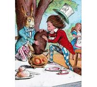 PMEFGJDPE Famous Painting Pictures Paintings Canvas Prints the Mad Hatter and the March Hare Trying to Put the Dormouse Into a Teapot by Tenniel Wall Art Graffiti for Home Decor 60x90cm