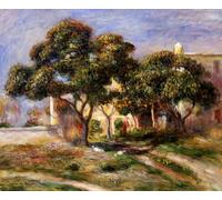 PMEFGJDPE Famous Painting Pictures Paintings Canvas Prints the Medlar Trees by Pierre Auguste Renoir Wall Art Graffiti for Home Decor 60x90cm