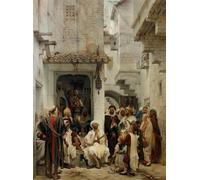 PMEFGJDPE Famous Painting Pictures Paintings Canvas Prints the Performance by Guillaume Charles Brun Wall Art Graffiti for Home Decor 60x90cm