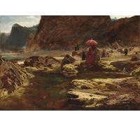 PMEFGJDPE Famous Painting Pictures Paintings Canvas Prints the Sultan and His Camp by Albert Goodwin Wall Art Graffiti for Home Decor 60x90cm