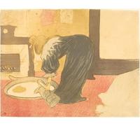 PMEFGJDPE Famous Painting Pictures Paintings Canvas Prints Woman At the Tub by Henri De Toulouse Lautrec Wall Art Graffiti for Home Decor 60x90cm
