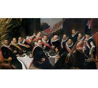 PMEFGJDPE Famous Painting Poster Wall Decor Art Print Images a Banquet of the Officers of the St George Militia Company by Frans Hals Animal Posters for Home Decor 60x90cm
