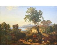 PMEFGJDPE Famous Painting Poster Wall Decor Art Print Images Albaner Berge by Louis Gurlitt Animal Posters for Home Decor 60x90cm