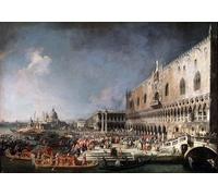 PMEFGJDPE Famous Painting Poster Wall Decor Art Print Images Arrival of the French Ambassador in Venice. by Antonio Canal Animal Posters for Home Decor 60x90cm