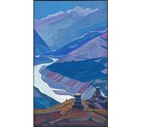 PMEFGJDPE Famous Painting Poster Wall Decor Art Print Images Chandra Bhaga by Nicholas Roerich Animal Posters for Home Decor 60x90cm