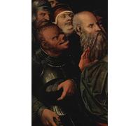 PMEFGJDPE Famous Painting Poster Wall Decor Art Print Images Christ and the Adulteress Detail by Lucas Cranach the Younger Animal Posters for Home Decor 60x90cm