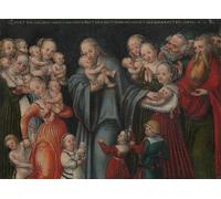 PMEFGJDPE Famous Painting Poster Wall Decor Art Print Images Christ Blessing the Children by Lucas Cranach the Younger Animal Posters for Home Decor 60x90cm