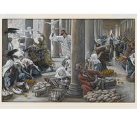 PMEFGJDPE Famous Painting Poster Wall Decor Art Print Images Christ Driving Out Them That Sold and Bought From the Temple by Jacques Animal Posters for Home Decor 60x90cm