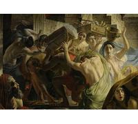 PMEFGJDPE Famous Painting Poster Wall Decor Art Print Images Detail of the Last Day of Pompeii by Karl Pavlovich Bryullov Animal Posters for Home Decor 60x90cm