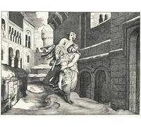 PMEFGJDPE Famous Painting Poster Wall Decor Art Print Images Einhard and Emma by Moritz Ludwig Von Schwind Animal Posters for Home Decor 60x90cm