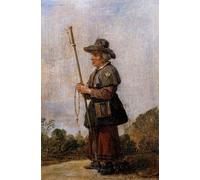 PMEFGJDPE Famous Painting Poster Wall Decor Art Print Images Female Pilgrim by David Teniers the Younger Animal Posters for Home Decor 60x90cm