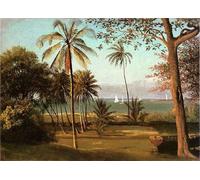 PMEFGJDPE Famous Painting Poster Wall Decor Art Print Images Florida Scene by Albert Bierstadt Animal Posters for Home Decor 60x90cm