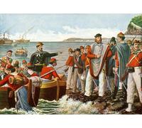 PMEFGJDPE Famous Painting Poster Wall Decor Art Print Images Garibaldi Departing on the Expedition of the Thousand in by Tancredi Scarpelli Animal Posters for Home Decor 60x90cm