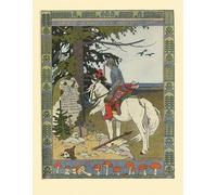 PMEFGJDPE Famous Painting Poster Wall Decor Art Print Images Illustration for the Tale of Ivan Tsarevich the Firebird by Ivan Yakovlevich Bilibin Animal Posters for Home Decor 60x90cm