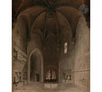 PMEFGJDPE Famous Painting Poster Wall Decor Art Print Images Intérieur d'église transformée en prison gothique Louis Hector Leroux Animal Posters for Home Decor 60x90cm
