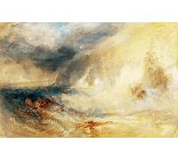 PMEFGJDPE Famous Painting Poster Wall Decor Art Print Images Long Ship's Lighthouse Land's End by Mallord William Turner Animal Posters for Home Decor 60x90cm