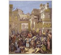 PMEFGJDPE Famous Painting Poster Wall Decor Art Print Images Mardochee of Mordecai Engraving in the Bible Illustree by Gustave Dore Animal Posters for Home Decor 60x90cm