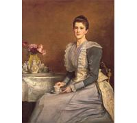 PMEFGJDPE Famous Painting Poster Wall Decor Art Print Images Mary Chamberlain by John Everett Millais Animal Posters for Home Decor 60x90cm