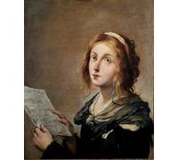 PMEFGJDPE Famous Painting Poster Wall Decor Art Print Images Music Young Woman of Social Condition Very Modest Embodying Music by Salvator Rosa Animal Posters for Home Decor 60x90cm