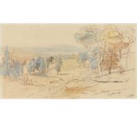 PMEFGJDPE Famous Painting Poster Wall Decor Art Print Images on the Way to Achmet Aga by Edward Leaars Animal Posters for Home Decor 60x90cm