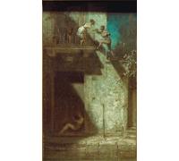 PMEFGJDPE Famous Painting Poster Wall Decor Art Print Images Reading the Breviary in the Evening a Man Reading the Bible in a Romantic Landscape. by Carl Spitzweg Animal Posters for Home Decor 60x90cm