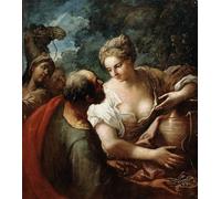 PMEFGJDPE Famous Painting Poster Wall Decor Art Print Images Rebekah At the Well by Tiziano Vecelli Animal Posters for Home Decor 60x90cm