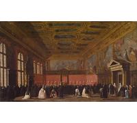 PMEFGJDPE Famous Painting Poster Wall Decor Art Print Images Reception of Foreign Ambassadors in the Doge by Antonio Canal Animal Posters for Home Decor 60x90cm