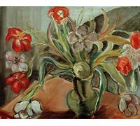 PMEFGJDPE Famous Painting Poster Wall Decor Art Print Images Red and White Tulips by Alma Del Banco Animal Posters for Home Decor 60x90cm