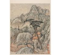 PMEFGJDPE Famous Painting Poster Wall Decor Art Print Images Reminiscences of the Qinhuai River Qing Dynasty by Daoji Shitao Animal Posters for Home Decor 60x90cm