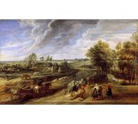 PMEFGJDPE Famous Painting Poster Wall Decor Art Print Images Return From the Harvest by Peter Paul Rubens Animal Posters for Home Decor 60x90cm