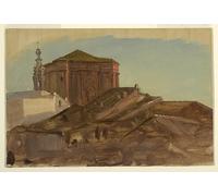 PMEFGJDPE Famous Painting Poster Wall Decor Art Print Images Rooftops Near Sant'andrea Delle Fratte From the Pincio by Frederic Edwin Church Animal Posters for Home Decor 60x90cm