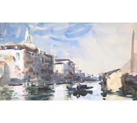 PMEFGJDPE Famous Painting Poster Wall Decor Art Print Images Scene on the Grand Canal by Hercules Brabazon Brabazon Animal Posters for Home Decor 60x90cm