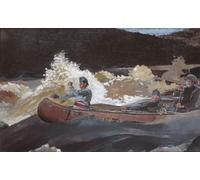 PMEFGJDPE Famous Painting Poster Wall Decor Art Print Images Shooting the Rapids Saguenay River by Winslow Homer Animal Posters for Home Decor 60x90cm