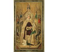 PMEFGJDPE Famous Painting Poster Wall Decor Art Print Images St. Dominic Enthroned As Abbot of Silos by Bartolomé Bermejo Animal Posters for Home Decor 60x90cm
