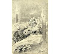 PMEFGJDPE Famous Painting Poster Wall Decor Art Print Images Tamara in the Coffin Illustration to the Poem the Demon by Mikhail Aleksandrovich Vrubel Animal Posters for Home Decor 60x90cm