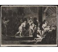 PMEFGJDPE Famous Painting Poster Wall Decor Art Print Images the Adoration of the Shepherds At the Birth of Christ by Merisi Caravaggio Animal Posters for Home Decor 60x90cm