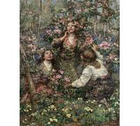 PMEFGJDPE Famous Painting Poster Wall Decor Art Print Images the Blackbird Song by Edward Atkinson Hornel Animal Posters for Home Decor 60x90cm