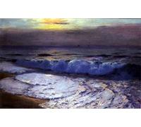 PMEFGJDPE Famous Painting Poster Wall Decor Art Print Images the Breaking Wave Dusk by Albert Julius Olsson Animal Posters for Home Decor 60x90cm