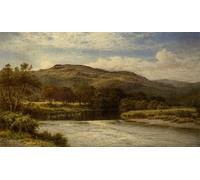 PMEFGJDPE Famous Painting Poster Wall Decor Art Print Images the Conway Near Bettws Y Coed by Benjamin Williams Leader Animal Posters for Home Decor 60x90cm