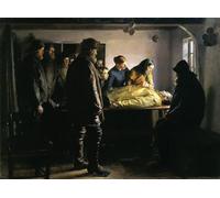 PMEFGJDPE Famous Painting Poster Wall Decor Art Print Images the Drowned Fisherman by Michael Peter Ancher Animal Posters for Home Decor 60x90cm