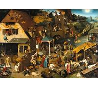 PMEFGJDPE Famous Painting Poster Wall Decor Art Print Images the Dutch Proverbs by Pieter Bruegel the Elder Animal Posters for Home Decor 60x90cm