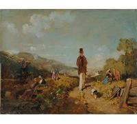 PMEFGJDPE Famous Painting Poster Wall Decor Art Print Images The hag pride by Carl Spitzweg Animal Posters for Home Decor 60x90cm