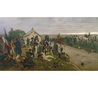 PMEFGJDPE Famous Painting Poster Wall Decor Art Print Images the Morning of the Battle of Waterloo by Ernest Crofts Animal Posters for Home Decor 60x90cm