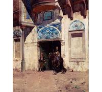 PMEFGJDPE Famous Painting Poster Wall Decor Art Print Images the Palace Guard by Alberto Pasini Animal Posters for Home Decor 60x90cm