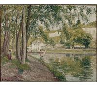 PMEFGJDPE Famous Painting Poster Wall Decor Art Print Images the Path to Saint Mammes by Camille Jacob Pissarro Animal Posters for Home Decor 60x90cm