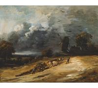 PMEFGJDPE Famous Painting Poster Wall Decor Art Print Images the Storm by Georges Michel Animal Posters for Home Decor 60x90cm