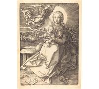 PMEFGJDPE Famous Painting Poster Wall Decor Art Print Images the Virgin and Child Crowned by One Angel by Albrecht Dürer Animal Posters for Home Decor 60x90cm