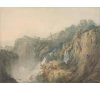 PMEFGJDPE Famous Painting Poster Wall Decor Art Print Images Tivoli with the Temple of the Sybil and the Cascades by Mallord William Turner Animal Posters for Home Decor 60x90cm