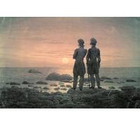 PMEFGJDPE Famous Painting Poster Wall Decor Art Print Images Two Men by the Sea by Caspar David Friedrich Animal Posters for Home Decor 60x90cm